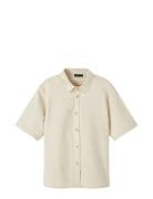 Nlnhill Ss Linen Shirt Tops Shirts Short-sleeved Shirts Yellow LMTD