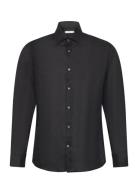 100% Linen Regular-Fit Shirt Tops Shirts Linen Shirts Black Mango