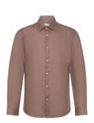 100% Linen Regular-Fit Shirt Tops Shirts Linen Shirts Brown Mango