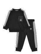 Crew Set Sport Sweatsuits Black Adidas Originals