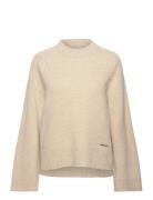 W. Lambswool Knit Crew Designers Knitwear Jumpers Beige HOLZWEILER