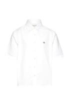 Reg Ss Oxford B.d Shirt Tops Shirts Short-sleeved Shirts White GANT