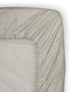 Fitted Sheet Pebble Home Textiles Bedtextiles Sheets Grey Midnatt