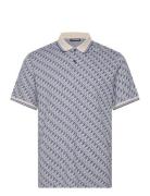 Devon Jacquard Polo Designers Polos Short-sleeved Blue J. Lindeberg