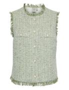 Yasasara Waistcoat Vests Knitted Vests Green YAS