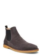 Booties - Flat - With Elastic Støvlet Chelsea Boot Brown ANGULUS