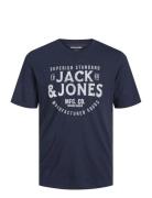 Jjjeans Tee Ss O-Neck Ln Tops T-Kortærmet Skjorte Navy Jack & J S