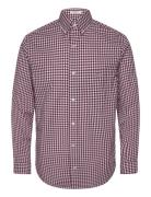 Reg Poplin Gingham Shirt Tops Shirts Casual Red GANT