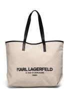 Rsg Canvas Shopper Shopper Taske Cream Karl Lagerfeld