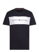 Ss T-Shirt Block Logo Tops T-Kortærmet Skjorte Navy Tommy Hilfiger