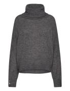 Ihkamara Rn2 Tops Knitwear Turtleneck Grey ICHI