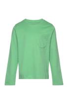 Pocket Longsleeve Tops T-shirts Long-sleeved T-Skjorte Green Tom Tailo...