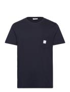 Square Pocket T-Shirt Tops T-Kortærmet Skjorte Navy Makia