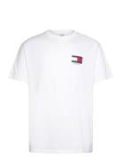 Tjm Reg Rwb Sig Flag Tee Ext Tops T-Kortærmet Skjorte White Tommy Jean...