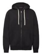 Essential Fleece Zip Through Tops Sweatshirts & Hoodies Hoodies Black ...