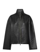 Bonded Leather Jacket Læderjakke Skindjakke Black REMAIN Birger Christ...