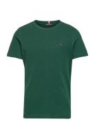 Essential Cotton Reg Fit Tee Ss Tops T-Kortærmet Skjorte Green Tommy H...