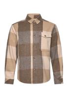 Sdmanheim Tops Shirts Casual Brown Solid