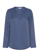 Blouse 1/1 Sleeve Tops Blouses Long-sleeved Blue Gerry Weber Edition