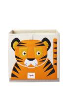 3 Sprouts Storage Box, Tiger/Orange Home Kids Decor Storage Storage Ba...