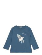 T-Shirt L/S Tops T-shirts Long-sleeved T-Skjorte Blue United Colors Of...