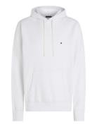 Essential Fleece Hoody Tops Sweatshirts & Hoodies Hoodies White Tommy ...