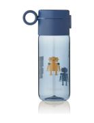 Clemence Tritan Bottle 350 Ml Home Meal Time Blue Liewood