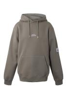 Hoodie W/Label Tops Sweatshirts & Hoodies Hoodies Green Hound