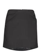 Pleat Miniskirt Kort Nederdel Black Mango