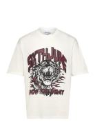 Vintage Tiger Print Ss Tshirt Tops T-Kortærmet Skjorte White SIXTH JUN...