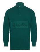 L/S Polo Shirt Tops Polos Long-sleeved Green United Colors Of Benetton