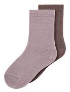 Nmfwakta Wo/Vi 2P Sock Sokker Strømper Purple Name It