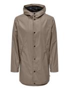 Onsluca Rain Coat Otw Outerwear Rainwear Rain Coats Beige ONLY & SONS