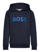 Hooded Sweatshirt Tops Sweatshirts & Hoodies Hoodies Navy BOSS