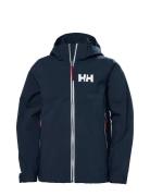 Jr Rigging Rain Jacket Outerwear Rainwear Jackets Blue Helly Hansen