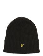 Knitted Ribbed Beanie Accessories Headwear Beanies Black Lyle & Scott