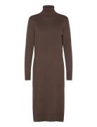 Milasz Roll Neck Long Dress Knælang Kjole Brown Saint Tropez