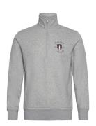 Print Half Zip Tops Knitwear Half Zip Jumpers Grey GANT