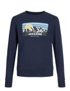 Jjpeak Sweat Crew Neck Jnr Tops Sweatshirts & Hoodies Sweatshirts Navy...