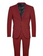 Plain Mens Suit - Normal Lenght Habit Burgundy Lindbergh