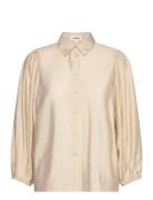 Slleodora Stefani Shirt 3/4 Tops Shirts Long-sleeved Beige Soaked In L...