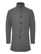 Bs Ontario Slim Fit Coat Uldfrakke Frakke Grey Bruun & Stengade