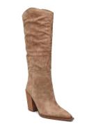 Bronty Boots Lange Støvler Beige Steve Madden