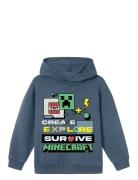 Nkmsince Minecraft Nreg Sweat Wh Bru Bfu Tops Sweatshirts & Hoodies Ho...