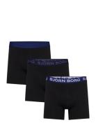 Cotton Stretch Boxer 3P Underwear Boxer Shorts Black Björn Borg