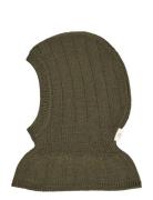 Rib Knitted Balaclava In Merino Wool Accessories Headwear Balaclava Gr...