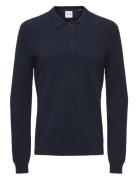 Onsphill Reg 12 Rib Ls Polo Knit Tops Polos Long-sleeved Navy ONLY & S...