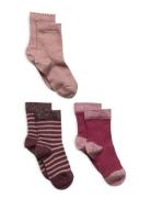 Dagmar Socks - 3-Pack Sokker Strømper Pink Mp Denmark