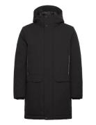 Tech Hooded Parka Parka Jakke Black Tom Tailor