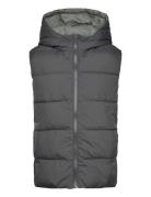 Quilted Gilet With Hood Foret Vest Grey Mango